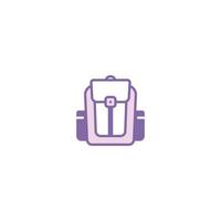 Backpack filled line icon. linear style sign for mobile concept and web design. Backpack filled line vector icon. Symbol, logo illustration. Vector graphic