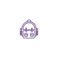 Backpack filled line icon. linear style sign for mobile concept and web design. Backpack filled line vector icon. Symbol, logo illustration. Vector graphic