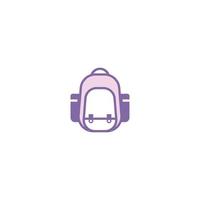 icono de línea de mochila. signo de estilo lineal para concepto móvil y diseño web. icono de vector de contorno de mochila. símbolo, ilustración de logotipo. gráfico vectorial