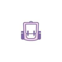 Backpack filled line icon. linear style sign for mobile concept and web design. Backpack filled line vector icon. Symbol, logo illustration. Vector graphic