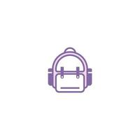 Backpack filled line icon. linear style sign for mobile concept and web design. Backpack filled line vector icon. Symbol, logo illustration. Vector graphic