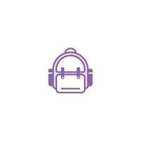 icono de línea llena de mochila. signo de estilo lineal para concepto móvil y diseño web. icono de vector de línea llena de mochila. símbolo, ilustración de logotipo. gráfico vectorial