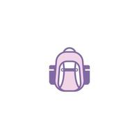 icono de línea de mochila. signo de estilo lineal para concepto móvil y diseño web. icono de vector de contorno de mochila. símbolo, ilustración de logotipo. gráfico vectorial