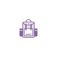 icono de línea de mochila. signo de estilo lineal para concepto móvil y diseño web. icono de vector de contorno de mochila. símbolo, ilustración de logotipo. gráfico vectorial