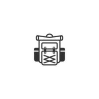 icono de línea de mochila. signo de estilo lineal para concepto móvil y diseño web. icono de vector de contorno de mochila. símbolo, ilustración de logotipo. gráfico vectorial