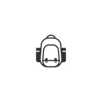 icono de línea de mochila. signo de estilo lineal para concepto móvil y diseño web. icono de vector de contorno de mochila. símbolo, ilustración de logotipo. gráfico vectorial