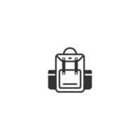 icono de línea de mochila. signo de estilo lineal para concepto móvil y diseño web. icono de vector de contorno de mochila. símbolo, ilustración de logotipo. gráfico vectorial