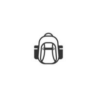 icono de línea de mochila. signo de estilo lineal para concepto móvil y diseño web. icono de vector de contorno de mochila. símbolo, ilustración de logotipo. gráfico vectorial