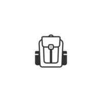 icono de línea de mochila. signo de estilo lineal para concepto móvil y diseño web. icono de vector de contorno de mochila. símbolo, ilustración de logotipo. gráfico vectorial