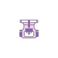 icono de línea de mochila. signo de estilo lineal para concepto móvil y diseño web. icono de vector de contorno de mochila. símbolo, ilustración de logotipo. gráfico vectorial