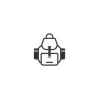 icono de línea de mochila. signo de estilo lineal para concepto móvil y diseño web. icono de vector de contorno de mochila. símbolo, ilustración de logotipo. gráfico vectorial