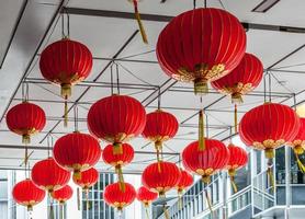 View of chinese lanterns in Singapore on February 3, 2012 photo