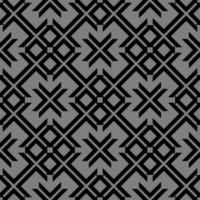 monochrome geometric floral fabric pattern vector