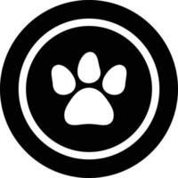 paw circle vector illustration on a background.Premium quality symbols.vector icons for concept and graphic design.