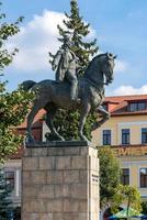 The Statue of Avram Iancu in Targu Mures Transylvania Romania on September 17, 2018 photo