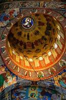 Decorative interior view of Ascension Cathedral in Targu Mures Transylvania Romania on September 17, 2018 photo