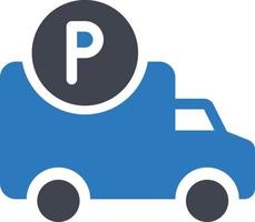 ilustración de vector de camión de estacionamiento en un fondo. símbolos de calidad premium. iconos vectoriales para concepto y diseño gráfico.