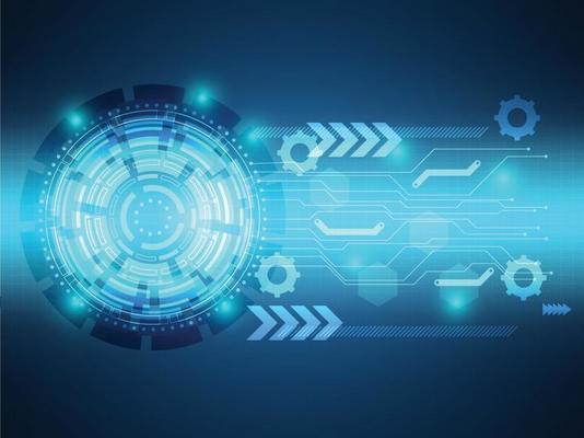 abstract blue futuristic cyber technology background vector illustration