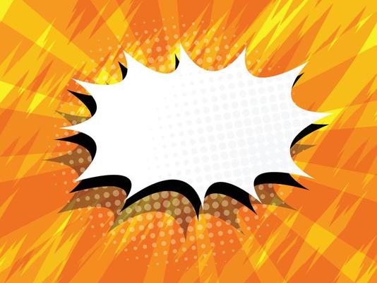 comic book pop art with blank speech bubble for background