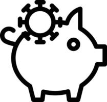 ilustración de vector de virus piggy en un fondo. símbolos de calidad premium. iconos vectoriales para concepto y diseño gráfico.