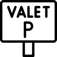 ilustración de vector de tablero de valet en un fondo. símbolos de calidad premium. iconos vectoriales para concepto y diseño gráfico.