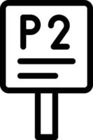 estacionamiento 2 ilustración vectorial en un fondo. símbolos de calidad premium. iconos vectoriales para concepto y diseño gráfico. vector