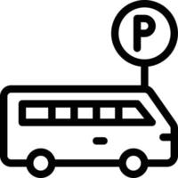 ilustración vectorial de estacionamiento de autobuses en un fondo. símbolos de calidad premium. iconos vectoriales para concepto y diseño gráfico. vector
