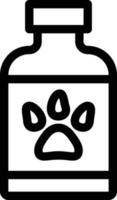 ilustración vectorial de champú para mascotas en un fondo. símbolos de calidad premium. iconos vectoriales para concepto y diseño gráfico. vector