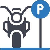 ilustración de vector de moto de estacionamiento en un fondo. símbolos de calidad premium. iconos vectoriales para concepto y diseño gráfico.