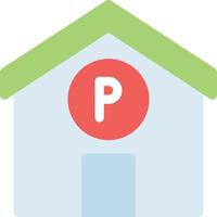 ilustración de vector de casa de estacionamiento en un fondo. símbolos de calidad premium. iconos vectoriales para concepto y diseño gráfico.