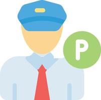 ilustración vectorial de la policía de tráfico en un fondo. símbolos de calidad premium. iconos vectoriales para el concepto y el diseño gráfico. vector