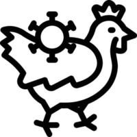 ilustración de vector de virus de gallina en un fondo. símbolos de calidad premium. iconos vectoriales para concepto y diseño gráfico.