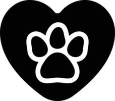 paw love vector illustration on a background.Premium quality symbols.vector icons for concept and graphic design.