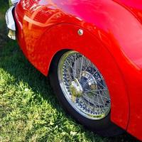 Close-up Rear Wheel of a 1948 Jaguar XK120 photo