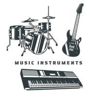 Music intruments vector