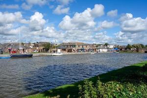 Canal at Bude in Cornwall on August 12, 2013. Unidentified people. photo