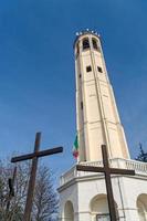 Volta Lighthouse at Lake Como in Italy on February 21, 2008 photo