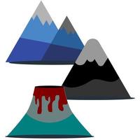 vector set mountain hill for your design