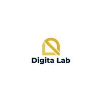 abstract initial letter D and L in yellow color isolated in white background applied for crypto token logo also suitable for the brands or companies that have initial name DL or LD vector