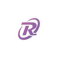 logotipo de letra inicial abstracta r y o en color violeta aislado en fondo blanco aplicado para el logotipo de la empresa de infraestructura informática también adecuado para la marca o empresa que tiene el nombre inicial ro o o vector