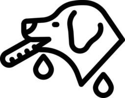 ilustración de vector de temperatura de perro en un fondo. símbolos de calidad premium. iconos vectoriales para concepto y diseño gráfico.