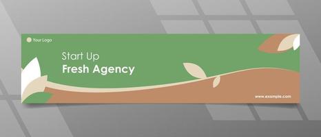 Fresh Agency Flat Design Banner Template vector