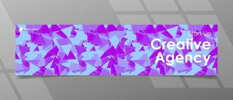 Triangle Patterns Background. Creative Agency Banner Template vector