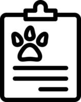 paw document vector illustration on a background.Premium quality symbols.vector icons for concept and graphic design.