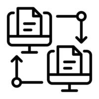 Premium icon of data transfer, linear design vector