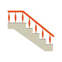 icono de línea de escalera vector