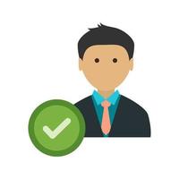 Verified Candidate Line Icon vector