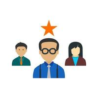 Favorite Candidate Line Icon vector