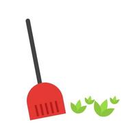 Sweep leaves Line Icon vector