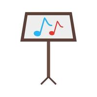 Music Stand Line Icon vector